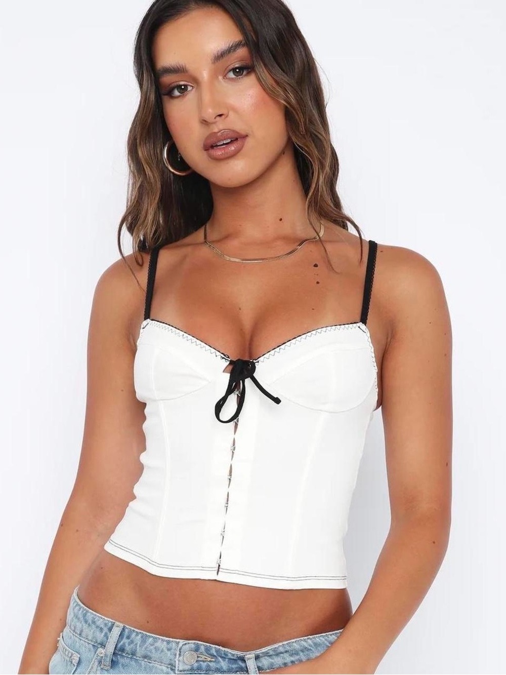 White Fox Corset Top